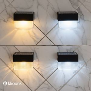 밝은 LED 태양광 센서등 사각 문주등 태양열 벽부등