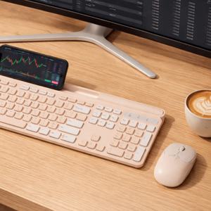 몬스타기어 키보드 X104W 모바일 콤보 무선 키보드 마우스 세트