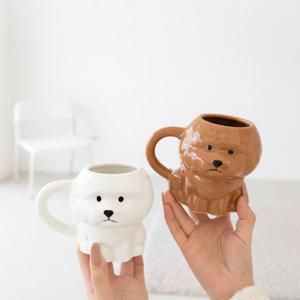 비숑 머그컵 500ml 2컬러