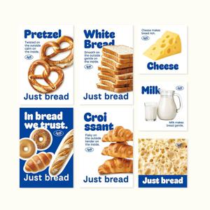 식빵 프레첼 크루아상 베이커리 엽서 세트