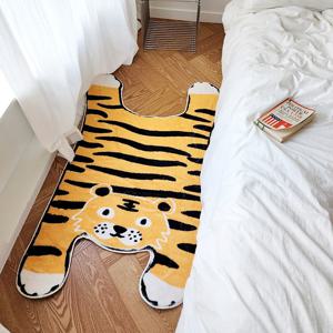 귀여운 옐로우 호랑이 러그 80x120