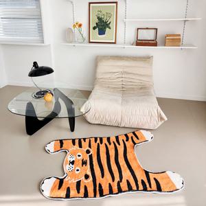 귀여운 오렌지 호랑이 러그 80x120