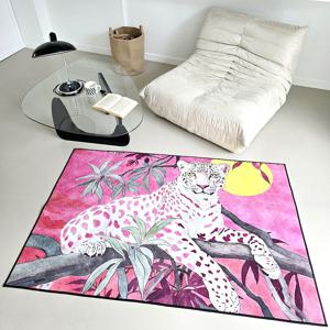 핑크밤에 호랑이 소프트 러그 100x160