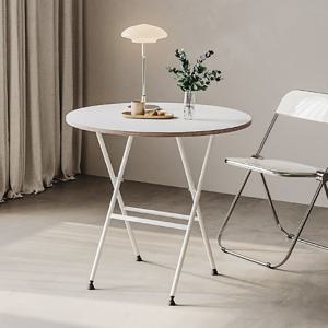 E0등급 올리브 원형 폴딩 접이식 테이블 소파 거실테이블 800