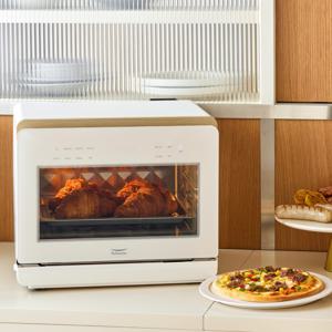 [리퍼] 스팀쿡 마스터 듀얼스팀오븐 에어프라이어 20L 화이트/우드 AV20D11W