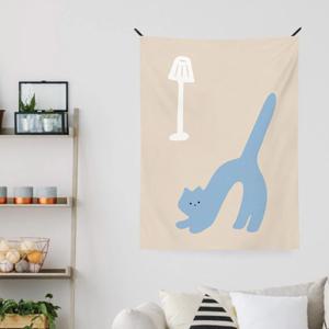 야옹 대형 패브릭 포스터 가리개 커튼 가림막 파티션(2size)