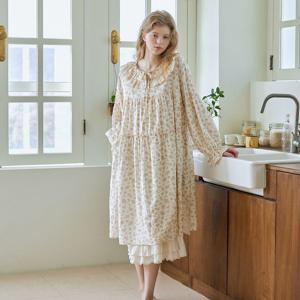 블리스 긴팔 원피스 크림 (32수)