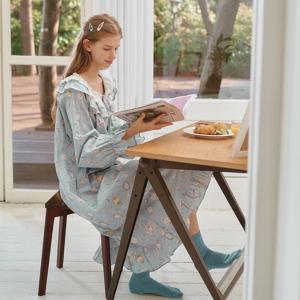 포멜로 긴팔 원피스 베이비블루 (40수)