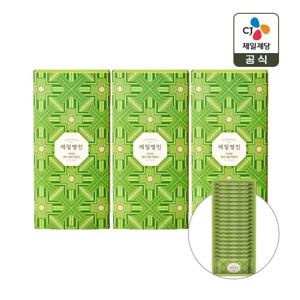 CJ 선물세트 제일명인 우리밀 말차 웨이퍼샌드 3개 쇼핑백포함