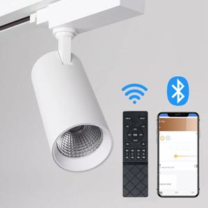 LED IOT 샤이니 원통 레일 전등 10W 20W 플리커로우 밝기조절 스마트폰 블루투스