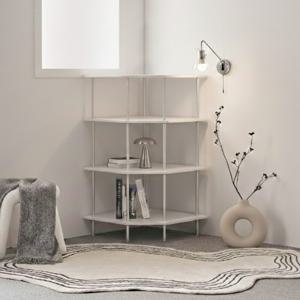 엘린 미드센츄리 4단 코너형 모던 장식장