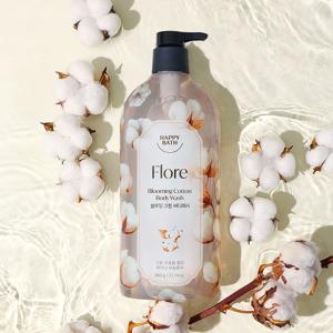 해피바스 플로레 블루밍코튼 바디워시 900g
