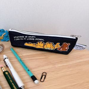 가필드 데님 필통 펜파우치