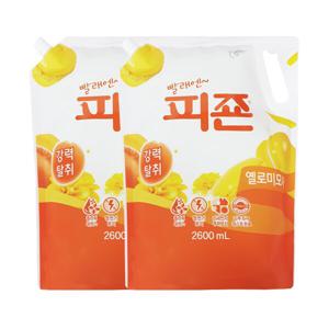 피죤 섬유유연제 옐로미모사 리필 2600ml x2