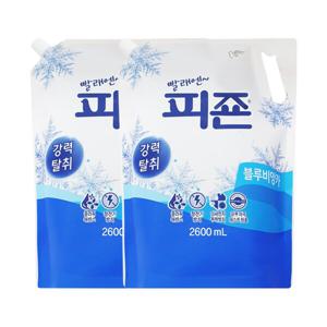 피죤 섬유유연제 블루비앙카 리필 2600ml x2