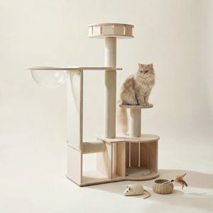 오름 3단 원목 캣타워 캣폴