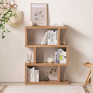 글래드 지그재그 디자인 책장 선반 오픈형 3단 낮은 책장 800