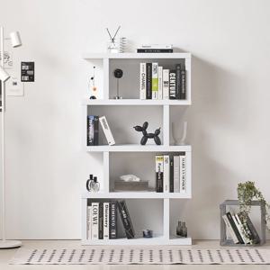 글래드 지그재그 디자인 책장 선반 오픈형 4단 낮은 책장 800