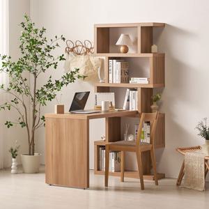 글래드 지그재그 5단 책장 800 공부방 ㄱ자형 코너 책상 세트 1200