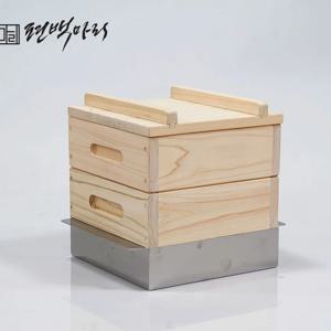 편백마리 편백나무 통원목 찜기 2단 스테인리스 물솥