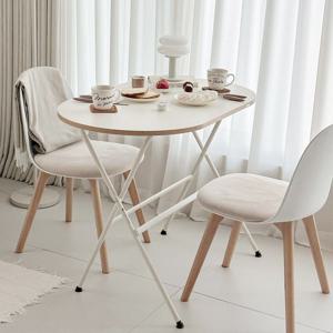 E0등급 올리브  원형 폴딩 접이식 테이블 소파 거실테이블 1000