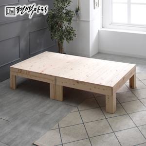 편백(히노끼) 통원목 평상형 싱글, 슈퍼싱글, 퀸 침대 1시리즈 모음