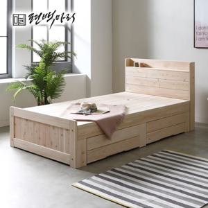 편백 통원목 수납침대 서랍침대 벙커수납 061 슈퍼싱글 퀸