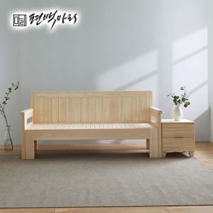 편백(히노끼) 슬라이딩 3인 소파 겸 침대 P-SO-016