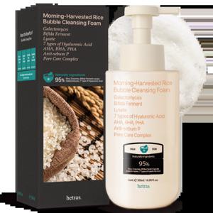아침햅쌀 버블 클렌징폼 500ml 저자극 약산성 클렌 폼클렌징