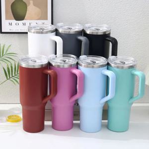 대용량 텀블러 보온 보냉 물병 손잡이 빨대포함