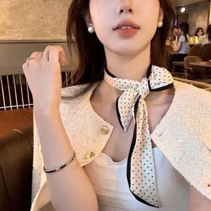 여성스카프 도트 반다나 두건 손수건 2개세트