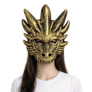드래곤가면 골드 용가면 판타지 몬스터 할로윈 파티 코스프레 코스튬 분장 촬영소품 마스크