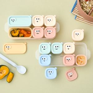 플래티넘 실리콘 낱개형 이유식 큐브 + 트레이 포함 6구 세트 2 size