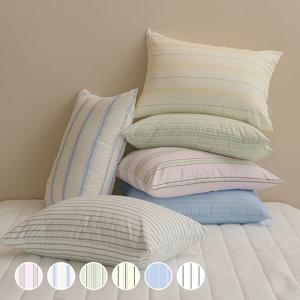 뉴데이즈 먼지없는 무소음 스트라이프 2겹 베개커버 50x70 6color