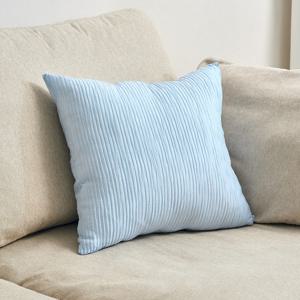 소프트셔링 솜포함 쿠션 스카이블루 50x50