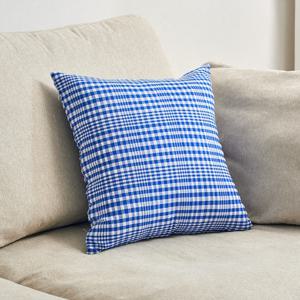 시어서커 텍스처 솜포함 쿠션 네이비 50x50