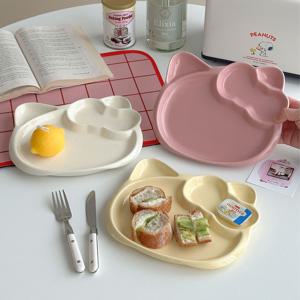 헬로 고양이 도자기 식판 나눔접시 플레이팅 귀여운 그릇