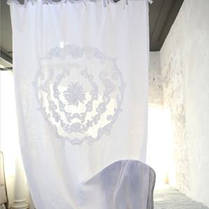 오리지널 프렌치 린넨 자수 커튼 (CUMV16-WH)