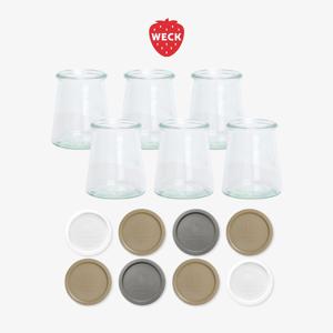 트라페즈 560(280ml)유리병 6개 + PE뚜껑 8개 세트