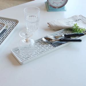 심플 좁은 직사각 물빠짐 트레이 식기 컵 건조대 설거지 드라잉 매트 욕실 정리 소품