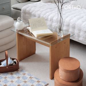쿠폰혜택가 69,900원/우디 매거진랙 수납 협탁 침대 소파 사이드 유리테이블(유리포함)