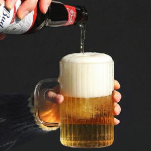 홈카페 우유컵 내열 유리 컵 투명 글라스 카페 손잡이 유리잔 밀크 3size