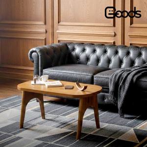 BW 900소나무원목 01 소파 테이블 보조 라운드 타원 좌탁 거실 다용도 테이블 2컬러