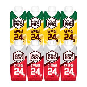 닥터유 프로 단백질 드링크 바나나 250ml x4 + 초코 250ml x4