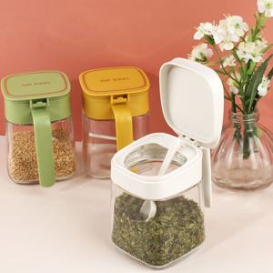 파스텔 열기쉬운 사각 양념통 설탕 소금 조미료통