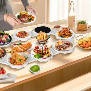 코스 요리 중식당 뷔페 식탁 회전 원형 테이블 회전판