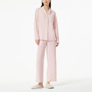 여 피치스킨 파자마 세트_솔리드 (2 colors)