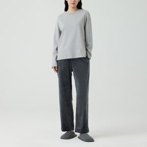 여 밍크 플리스 파자마 팬츠_솔리드 (2 colors)