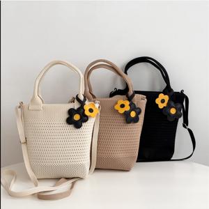 미니 니트 백 가방 토트백 가벼운 데일리백 손 손목 에코백