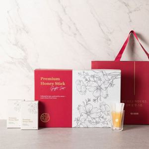 프리미엄 천연 100% 벌꿀 허니 스틱 13g 100포 선물세트 쇼핑백포함